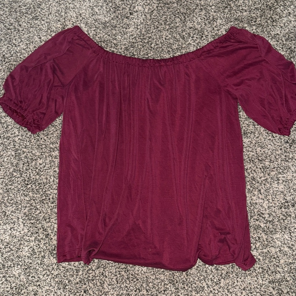 Off The Shoulder Magenta Top